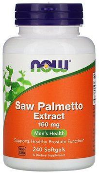 Now Foods Saw Palmetto 160 mg екстракт сереної, профілактика простатиту 240 капсул 880672 фото