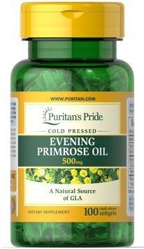 Puritans Pride Evening Primrose Oil 500 mg with Gla - 100 Softgels 1464366 фото