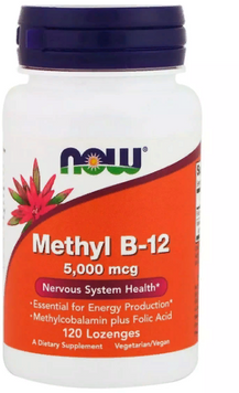 Now Foods Methyl B-12, 5000 mcg, 120 Lozenges (NF0493) 685580 фото