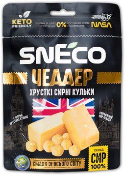 Сыр сушеный вспененный snEco Чеддер 28 г (4823095814347) 1407658 фото