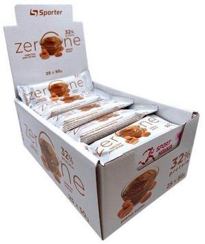 Протеїнові батончики Sporter Zero One 25x50 g/peanut butter 1187566 фото