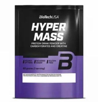 Гейнер BioTechUSA Hyper Mass 65 g / 1 serving / Chocolate 989642 фото