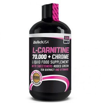 Жиросжигатель BioTechUSA L-Carnitine 70.000+Chrome 500 ml /50 servings/ Orange 503580 фото