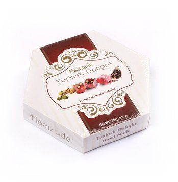 Рахат-лукум HACIZADE зі смаком граната та фісташками 250 г (8697407917059) 1020931 фото