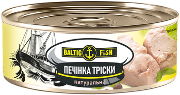 Печень трески Baltic Fish натуральная 230 г (4779026840674) 1330587 фото