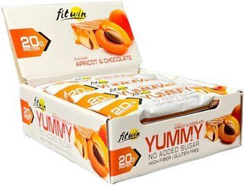FitWin YummY - 12x55g Apricot Chocolate 1459736 фото