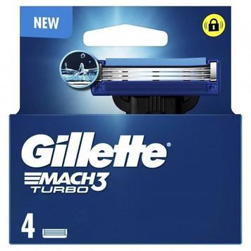 Gillette Mach3 Turbo Сменные картриджи для бритья 4 шт 1325222 фото
