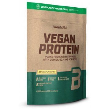 Протеїн BioTechUSA Vegan Protein 2000 g / 80 servings / Banana 689742 фото