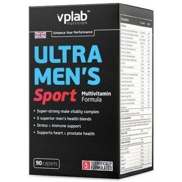 VPLab Ultra Men's Sport Multivitamin Formula Чоловіча мультивітамінна формула 90 каплет 898777 фото
