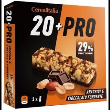 Батончик Cerealitalia зерновий 20+pro арахіс та чорний шоколад 114 г (8010121010699) 1206548 фото