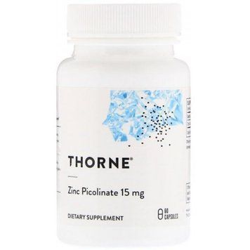 Thorne Research Zinc Picolinate 15 mg 60 Caps Пиколинат цинка 532349 фото