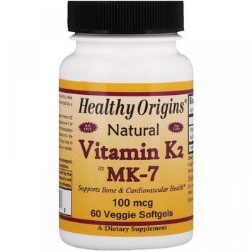 Healthy Origins Vitamin K2 as MK7 Natural 100 mcg 60 Veggie Softgels Вітамін K2 в формі MK7 534468 фото