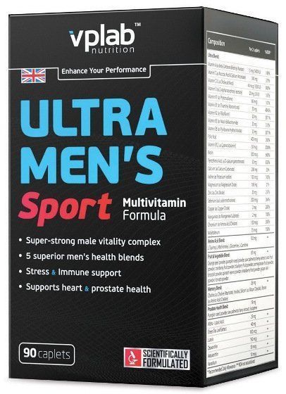 VPLab Ultra Men's Sport Multivitamin Formula Чоловіча мультивітамінна формула 90 каплет 898777 фото