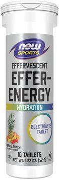 Now Foods Effer-Energy Effervescent - 10 Tablets Tropical Punch 1454338 фото