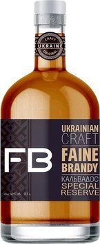 Бренді Faine Brandy Яблуко Кальвадос Special Reserve 40% 0.5 л (VTS6344030) 1367273 фото