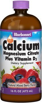 Bluebonnet Nutrition Calcium Magnesium Citrate + Vitamin D3, Natural Mixed Berry Flavor, 16 oz (472 ml) (BLB0696) 659816 фото