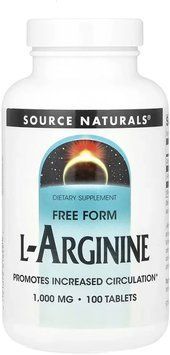 Source Naturals L-Arginine 1000 mg - 100 Tablets 1452258 фото