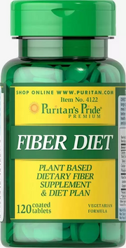 Puritan's Pride Fiber Diet Харчові волокна 120 таблеток 774640 фото