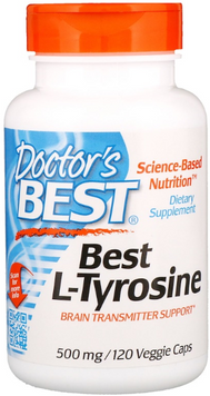 Doctor's Best Best L-Tyrosine 500 mg 120 Caps (DRB-00316) 585181 фото