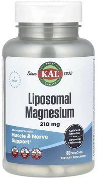 KAL Liposomal Magnesium 210mg - 60 veg capsules 1461263 фото