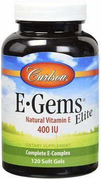 Carlson Labs E-Gems Elite 400 IU 60 Soft Gels Витамин Е 552348 фото