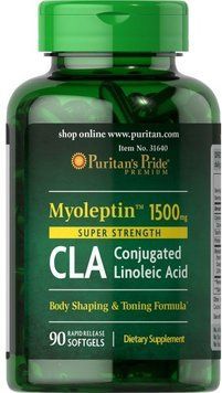 Puritan's Pride MyoLeptin CLA 1 500 mg кон'юговані лінолева кислота 90 гелевих капсул 775986 фото