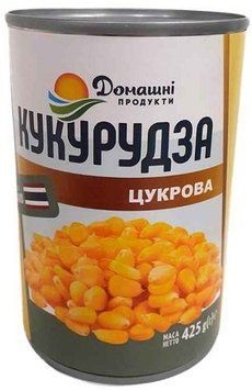 Кукуруза сладкая консервированная Домашні продукти 340 г (4820186123975) 1407793 фото