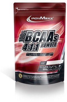 Амінокислота для спорту IronMaxx BCAA 4: 1: 1 550 g / 45 servings / Cherry 667910 фото