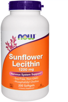 Now Foods Sunflower Lecithin 1200 mg 200 caps 463915 фото