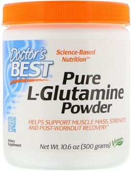 Doctor's Best, Pure L-Glutamine Powder, 10.6 oz (300 g) (DRB-00491) 624082 фото