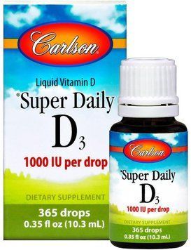 Carlson Labs Super Daily D3 1,000 IU 0.35 fl oz (10.3 ml) Витамин D3 533254 фото