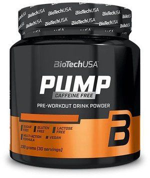 Комплекс до тренування BiotechUSA Pump Caffeine free 330 g / 30 servings / Ice tea-lemon 1000379 фото