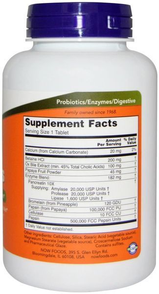 Now Foods Super Enzymes 180 Tabs Пищеварительные ферменты 523314 фото