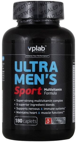 VPLab Ultra Men's Sport Multivitamin Formula Чоловіча мультивітамінна формула 180 капсул 898778 фото