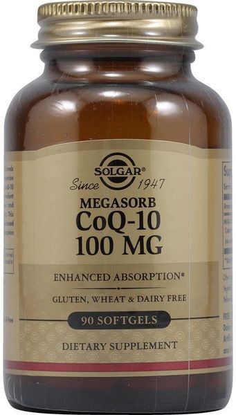 Solgar Megasorb CoQ-10 100 mg 90 капсул (Солгар Коэнзим Q10) 463549 фото