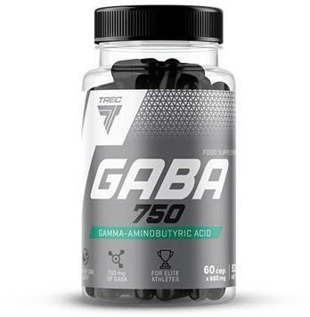Амінокислота для спорту Trec GABA 750 Гамма-аміномасляна кислота 60 capsules 786240 фото