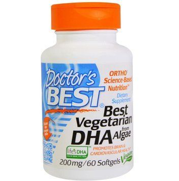 Doctor's Best Best Vegetarian DHA from Algae 200 mg 60 caps Веганский DHA на основе водорослей 492303 фото