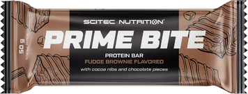 Углеводно-протеиновый батончик Scitec Nutrition Prime Bite 50 g / 1 serving / fudge brownie 1017014 фото