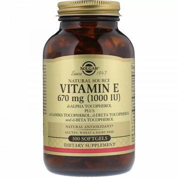 Solgar Vitamin E 670 mg (1000 IU) Солгар Вітамін Е 100 капсул 830591 фото