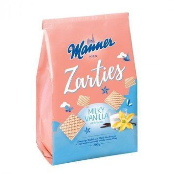 Вафлі Manner Zarties з начинкою молочна ваніль 200 г (9000331627540) 1237789 фото