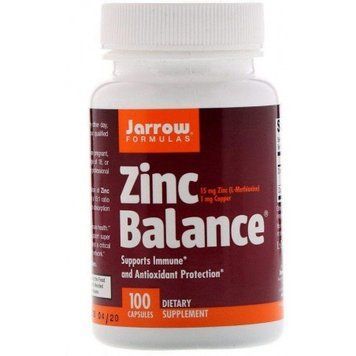 Jarrow Formulas Zinc Balance 100 Caps Цинк 534585 фото