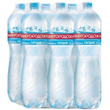 Вода Миргородська Лагідна мінеральна природна столова слабогазована 6х1.5 л (DS48200004309756) 1090709 фото