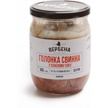 Консервы Вербена Рулька свиная в собственном соку 500 г (4820209620061) 1037451 фото