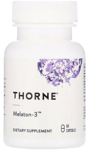 Thorne Research, Melaton-3, 60 Vegetarian Capsules (THR-78802) 608413 фото