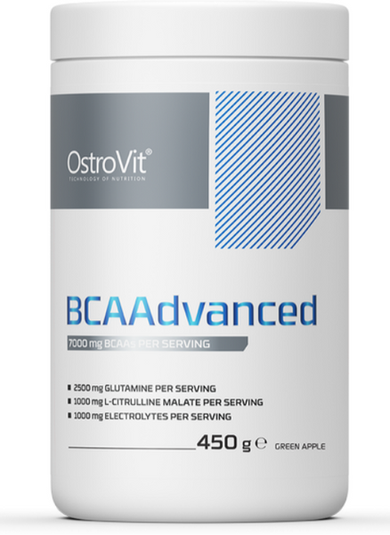 OstroVit BCAAdvanced 450 g / 30 servings / green apple 1113989 фото