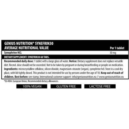 Genius Nutrition Synefrin 30 60 tabs/ 60 servings 999062 фото