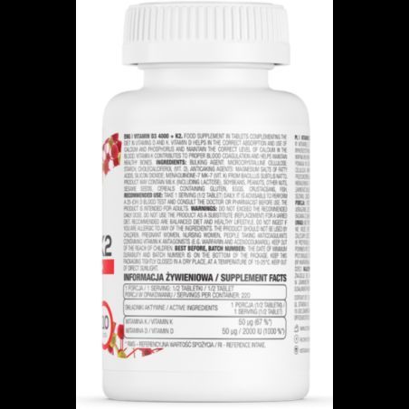 OstroVit Vitamin D3 4000+K2 Вітамін D3+K2 110 таблеток 1072904 фото