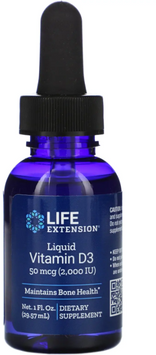 Life Extension Liquid Vitamin D3 Жидкий витамин Д3 2000 МЕ 29.6 мл 1159455 фото