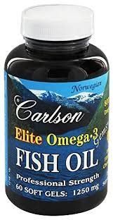 Carlson Labs Elite Omega-3 Gems 1250 mg 60 Soft Gels Lemon Омега-3 552366 фото