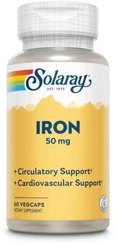 Solaray Iron 50mg - 60 Veg Capsules 1452768 фото